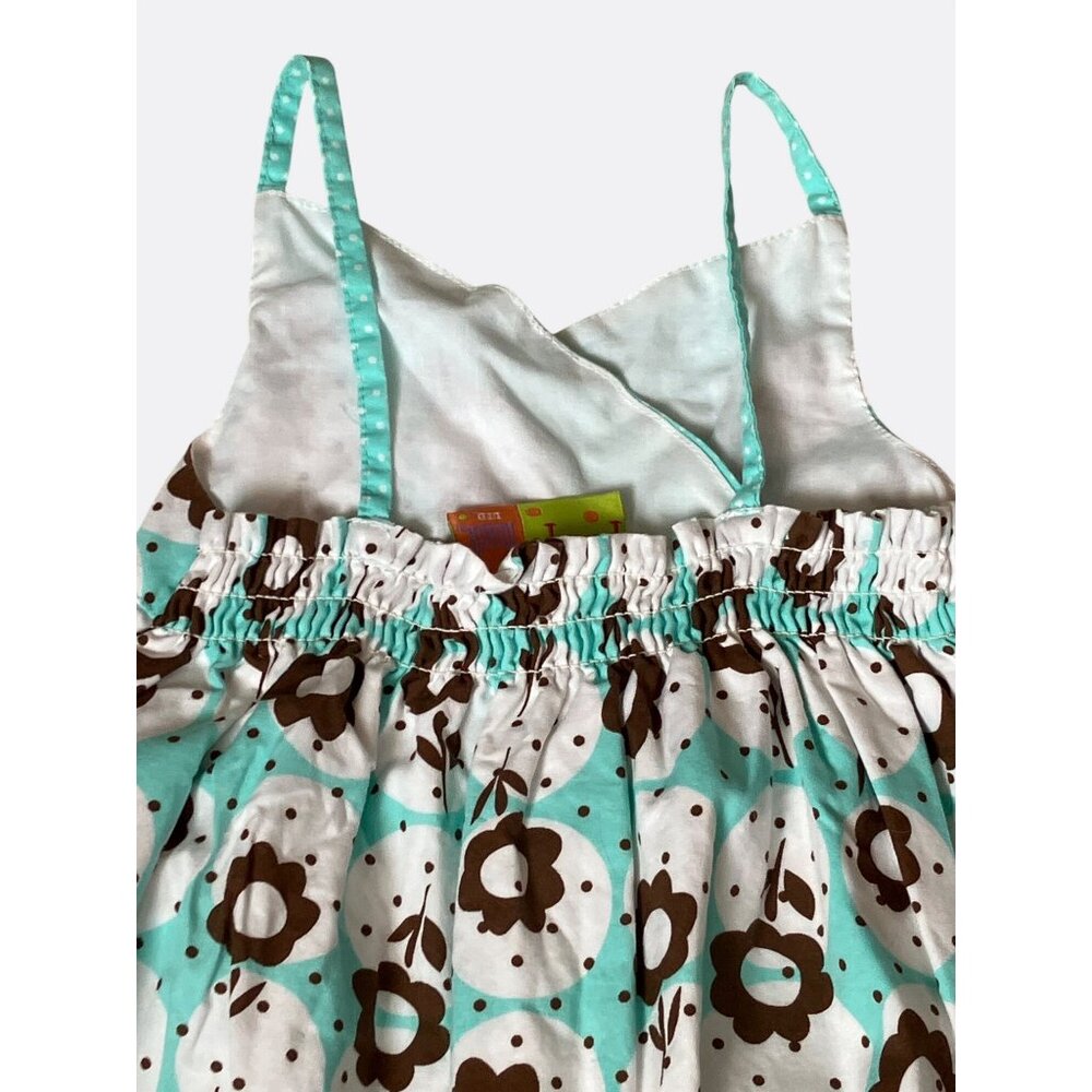 Penelope Mack Girls Sleeveless Floral Dress Size 4 Cotton Blend - Picture 9 of 10